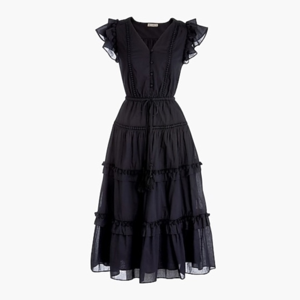 JCrew Pom Pom Midi Dress
